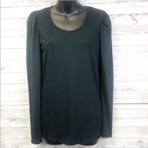 🍀4/$10 Bobi LA Black Puff Long Sleeve Top